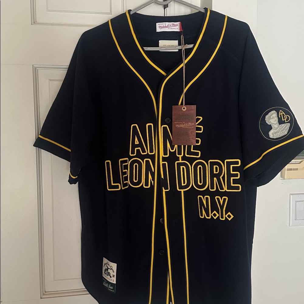 Aime Leon Dore Navy and Yellow Baseball Jersey- Limited edition.